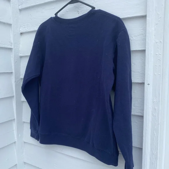 Hanes Navy Football Sweatshirt - Picture 5 of 6